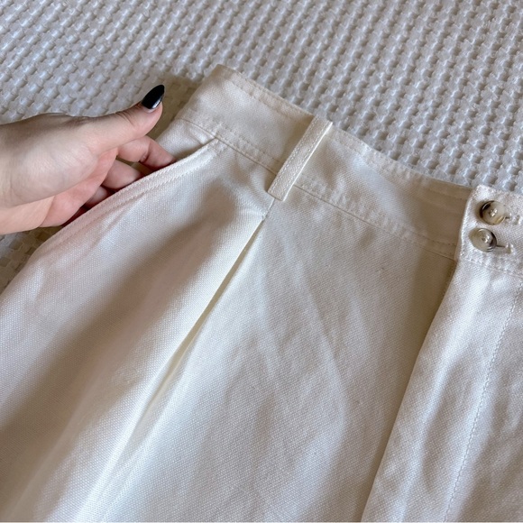 Madewell - Linen-Blend Pleated Taper Wide-Leg Pants - Ivory - Picture 6 of 13